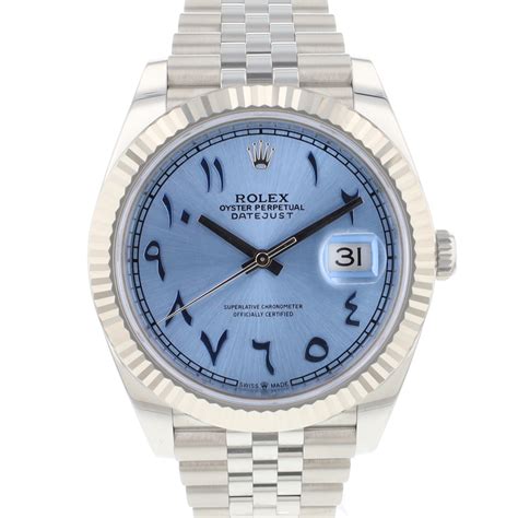 rolex datejust arabic dial blue|rolex datejust arabic dial price.